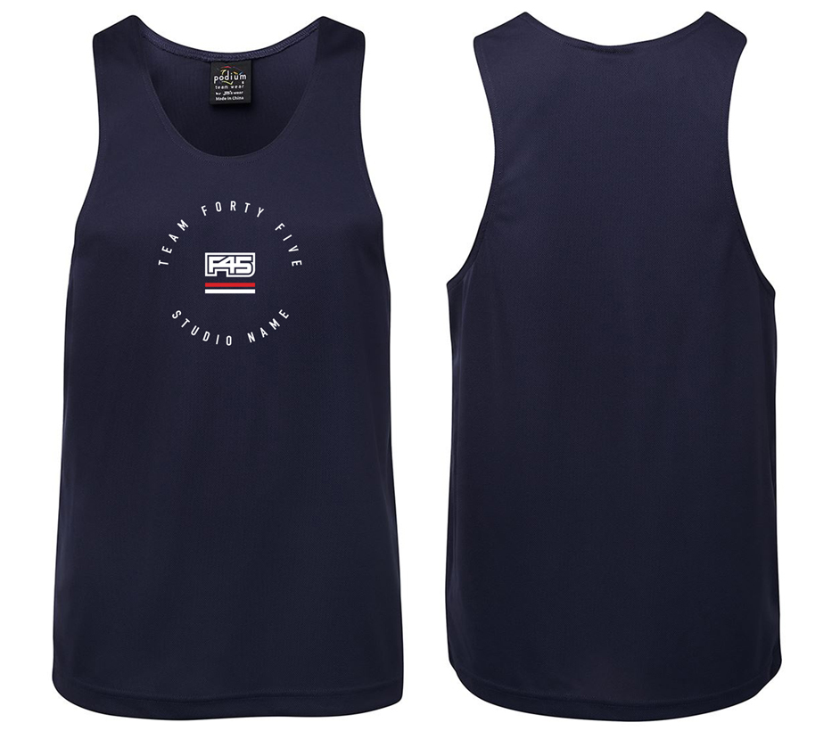 Custom Polyester Tank Design #1 - Navy - Image 2