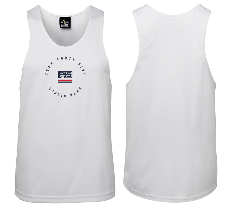 Custom Polyester Tank Design #1 - White - Image 2