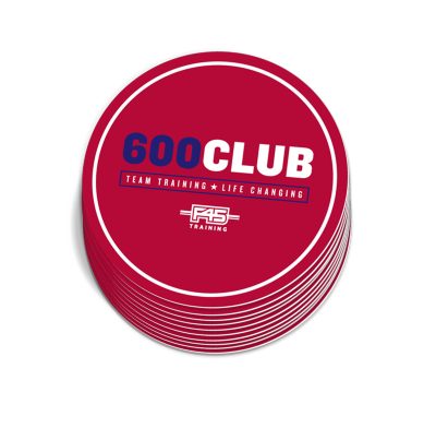 F45 Milestone 600 Sticker (Pack of 10)